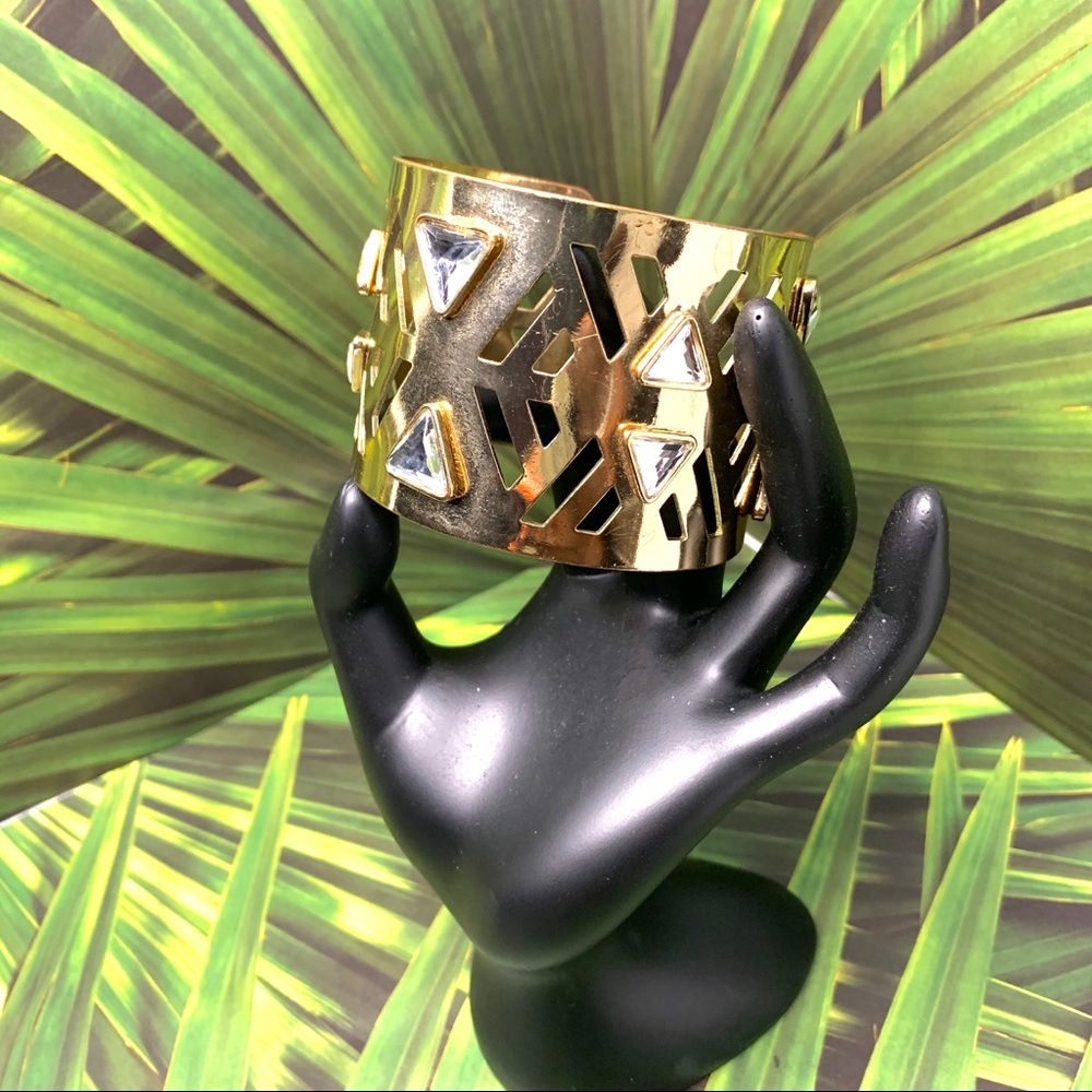 Gold cuff bracelet